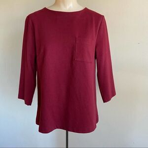 MERONA Red 3/4 Sleeve Top Size Medium